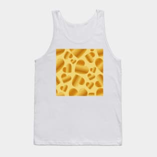 An abundance of golden hearts on beige Tank Top